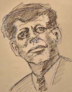 JFK sketch by John Flannery