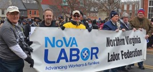 Labor marching to honor Martin Luther King in 2015 (photo by JPF)