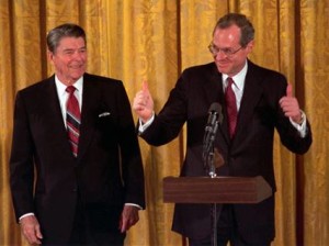 President Ronal Reagan nominated 9th Cir. Court Judge Anthony Kennedy and he was confirmed unanimously by the US Senate in 1988 – a presidential election year