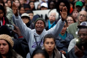 In protest of the Minnesota shooting of Philando Castile