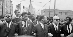 John Lewis (far right) with Martin Luther King, Selma