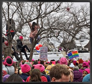 Marchers up a tree