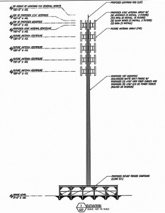 AT&T SCHEMATIC OF 155 FOOT MONOPOLE