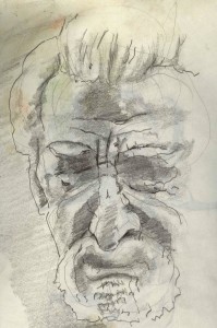 A troubled man – sketch by the author