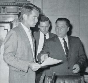 RFK, Investigator Walter Sheridan, and their “target,” IBT Pres. James Hoffa