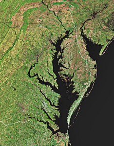 The Chesapeake Bay (Courtesy, USGS Map) 