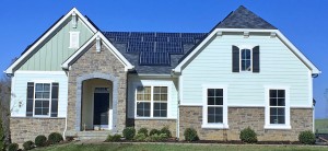 The home that Erin and Brian Palmer built with solar panels on the roof