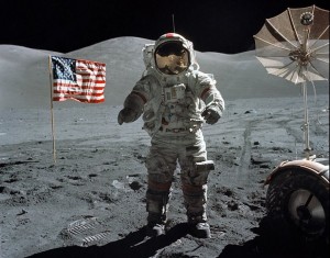 Neil Armstrong on the Moon