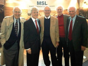 Jim Lovell, John Flannery, Charles Duke, Rusty Schweikert, and Gene Cernan